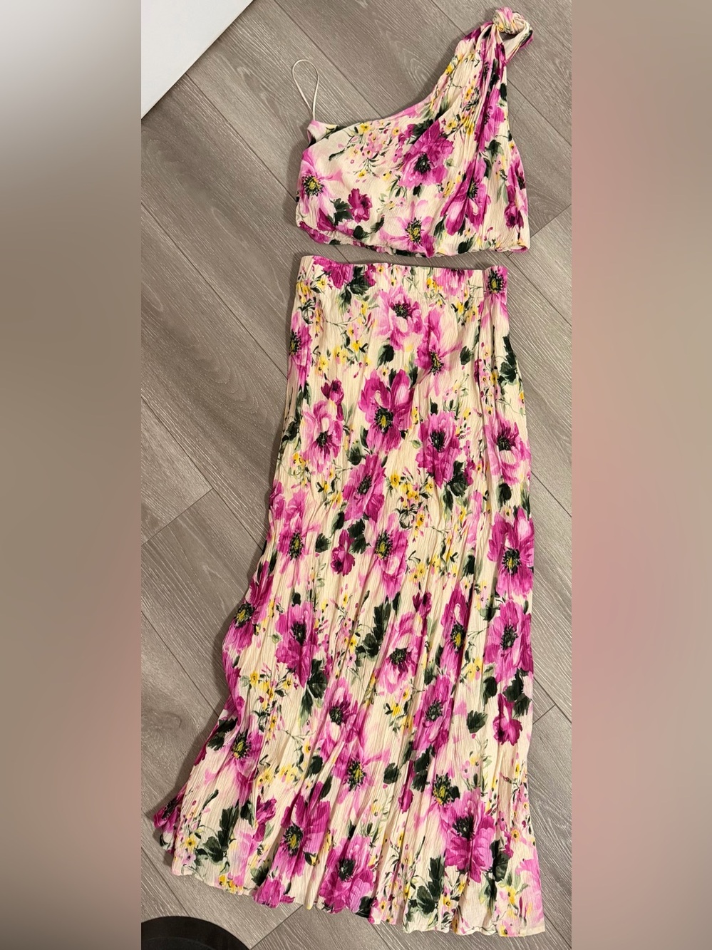 Abercrombie & fitch - Floral Pink Pleated Maxi Skirt - Women's
